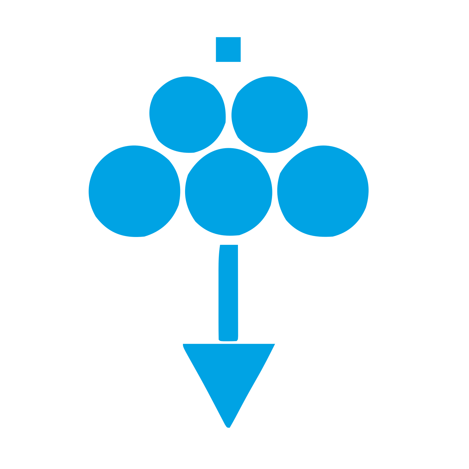 Bauhaus Umbrella Circles Logo #00a3e4