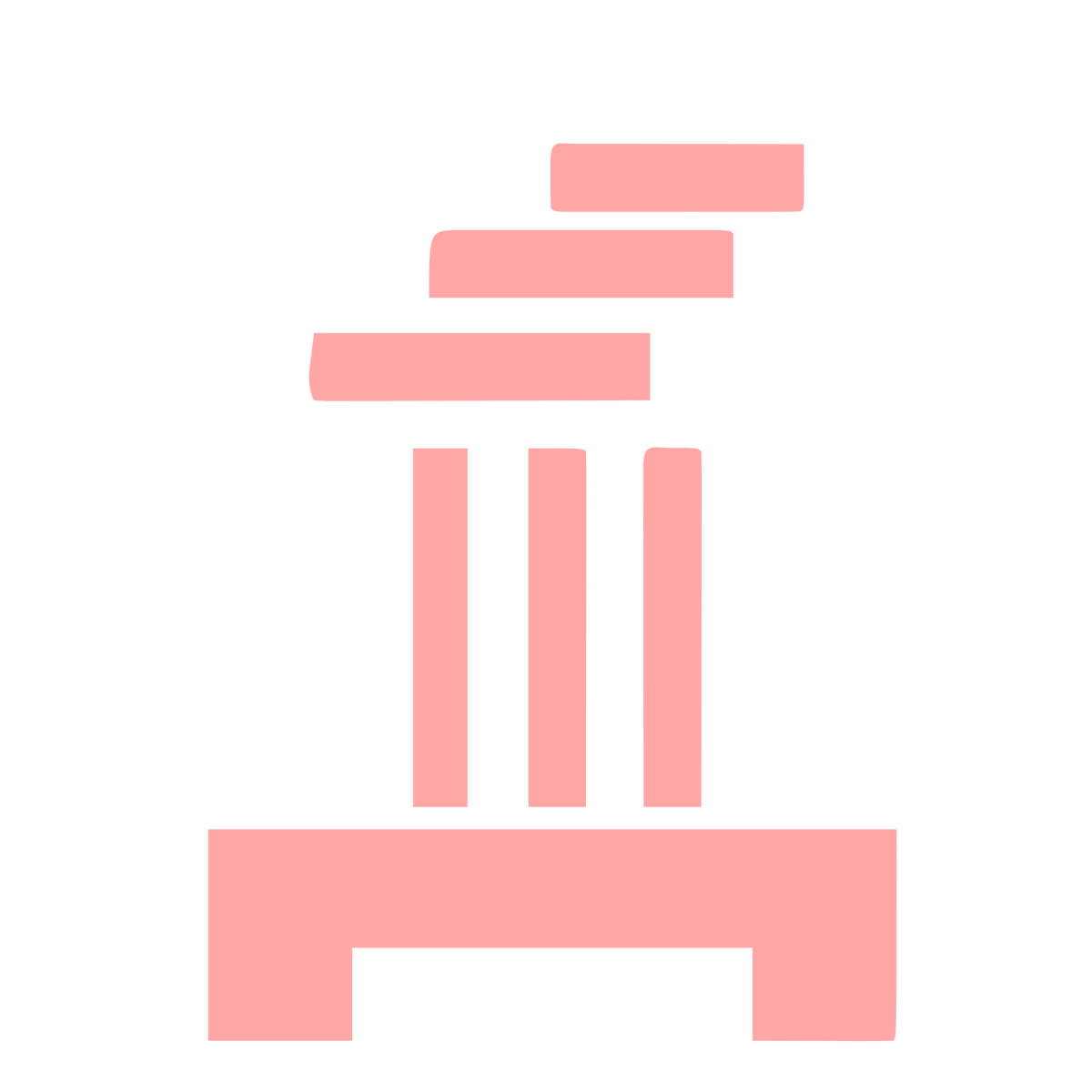 Brutalist Incense Holder Logo #ffa6a6