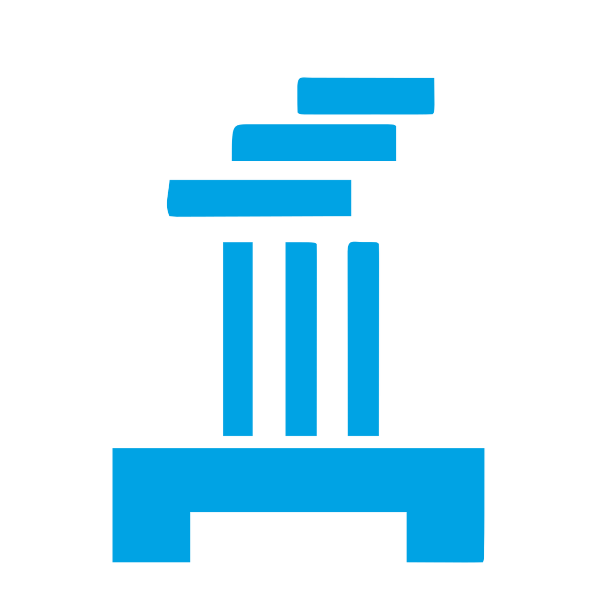 Brutalist Incense Holder Logo #00a3e4