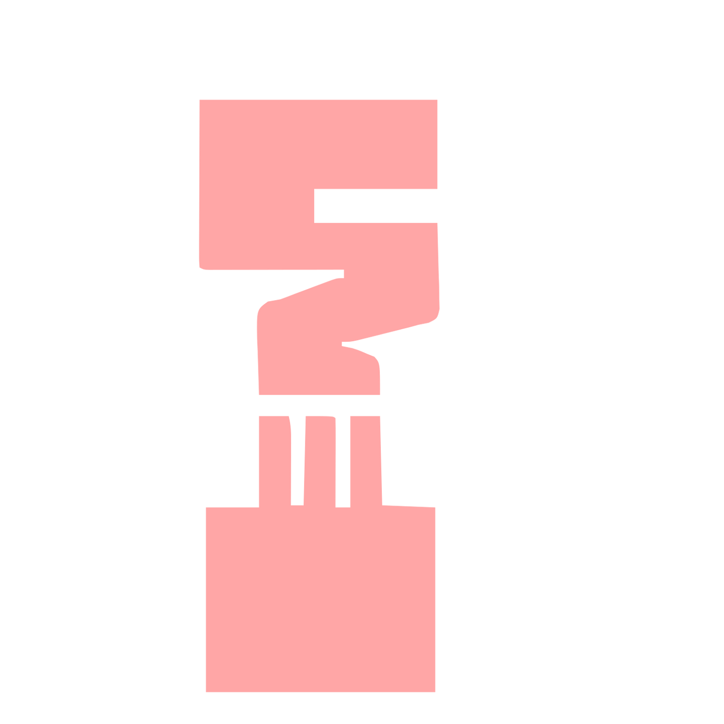 Brutalist Incense Burner Logo #ffa6a6