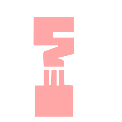 Brutalist Incense Burner Logo #ffa6a6