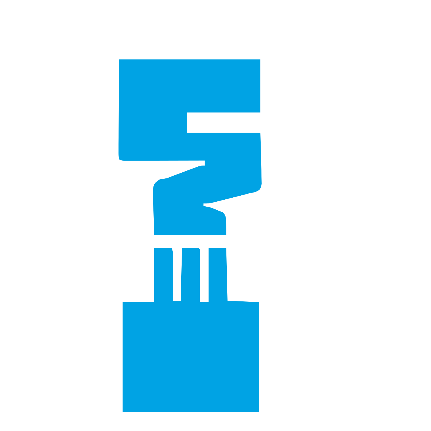 Brutalist Incense Burner Logo #00a3e4