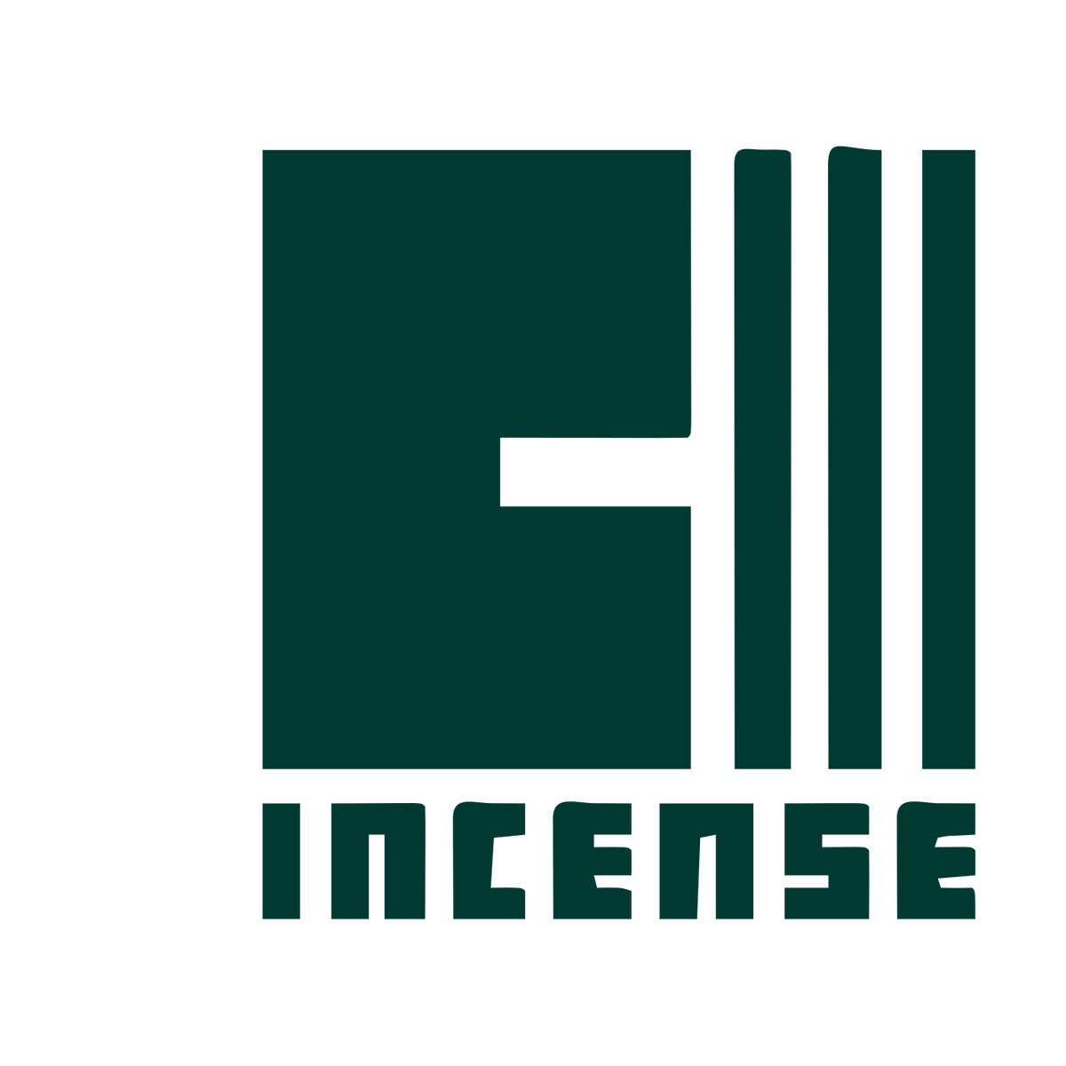 Brutalist Incense Brand Logo #003932