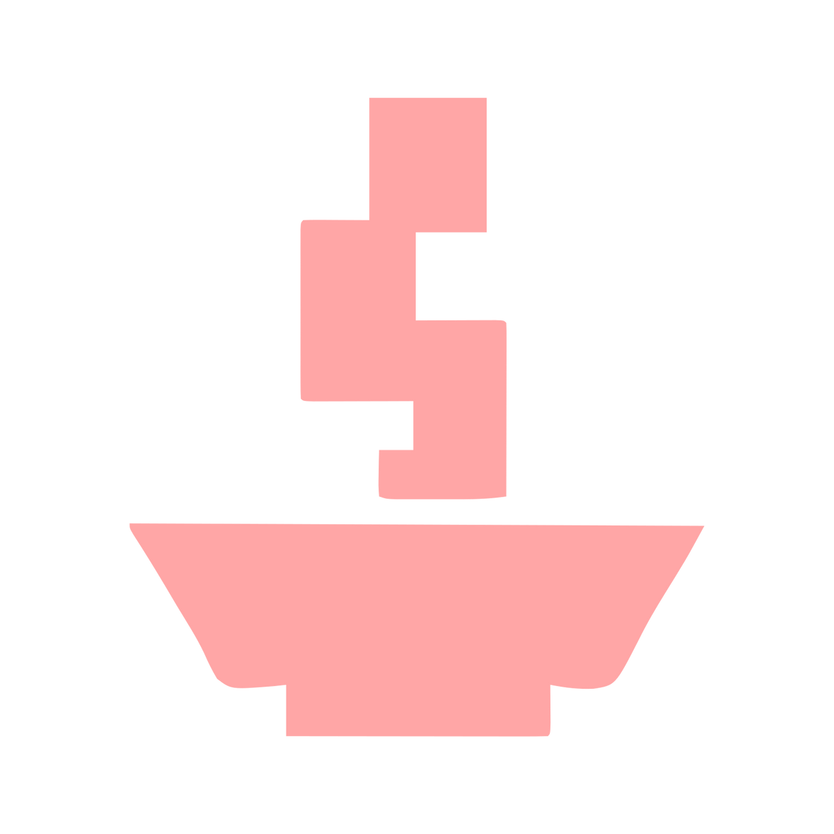 Brutalist Incense Burner Logo #ffa6a6