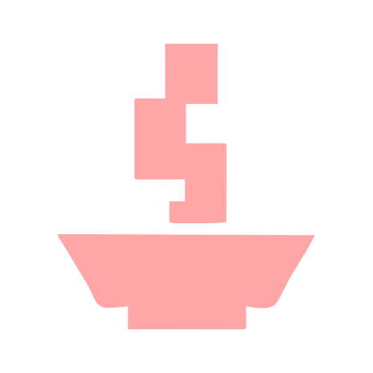 Brutalist Incense Burner Logo #ffa6a6