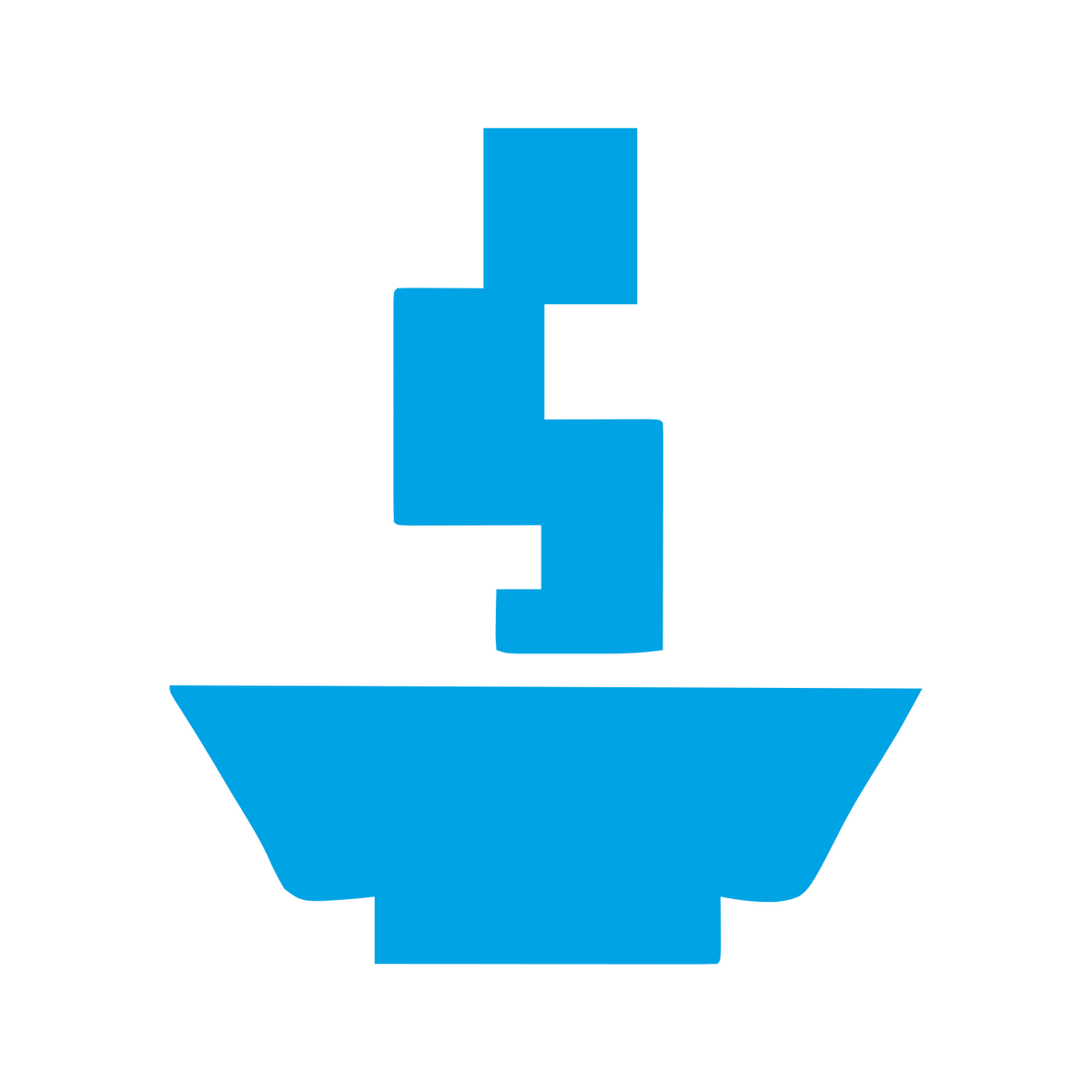 Brutalist Incense Burner Logo #00a3e4