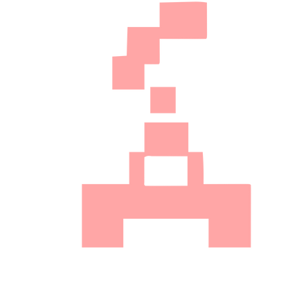Pixel Incense Stick Logo #ffa6a6