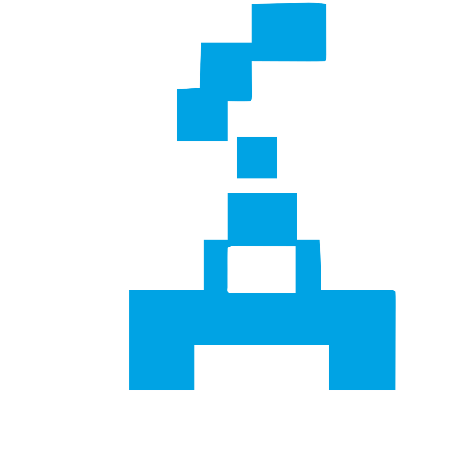 Pixel Incense Stick Logo #00a3e4