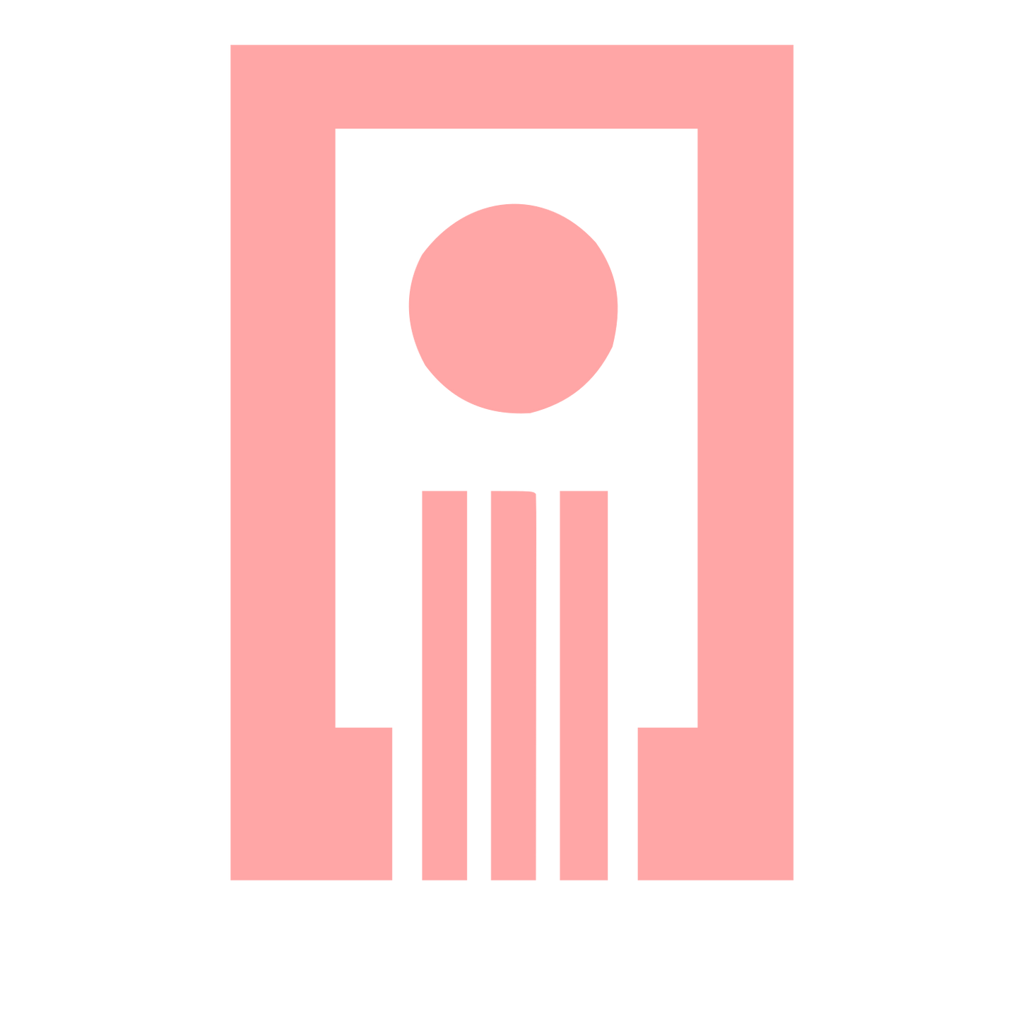 Brutalist Incense Holder Logo #ffa6a6