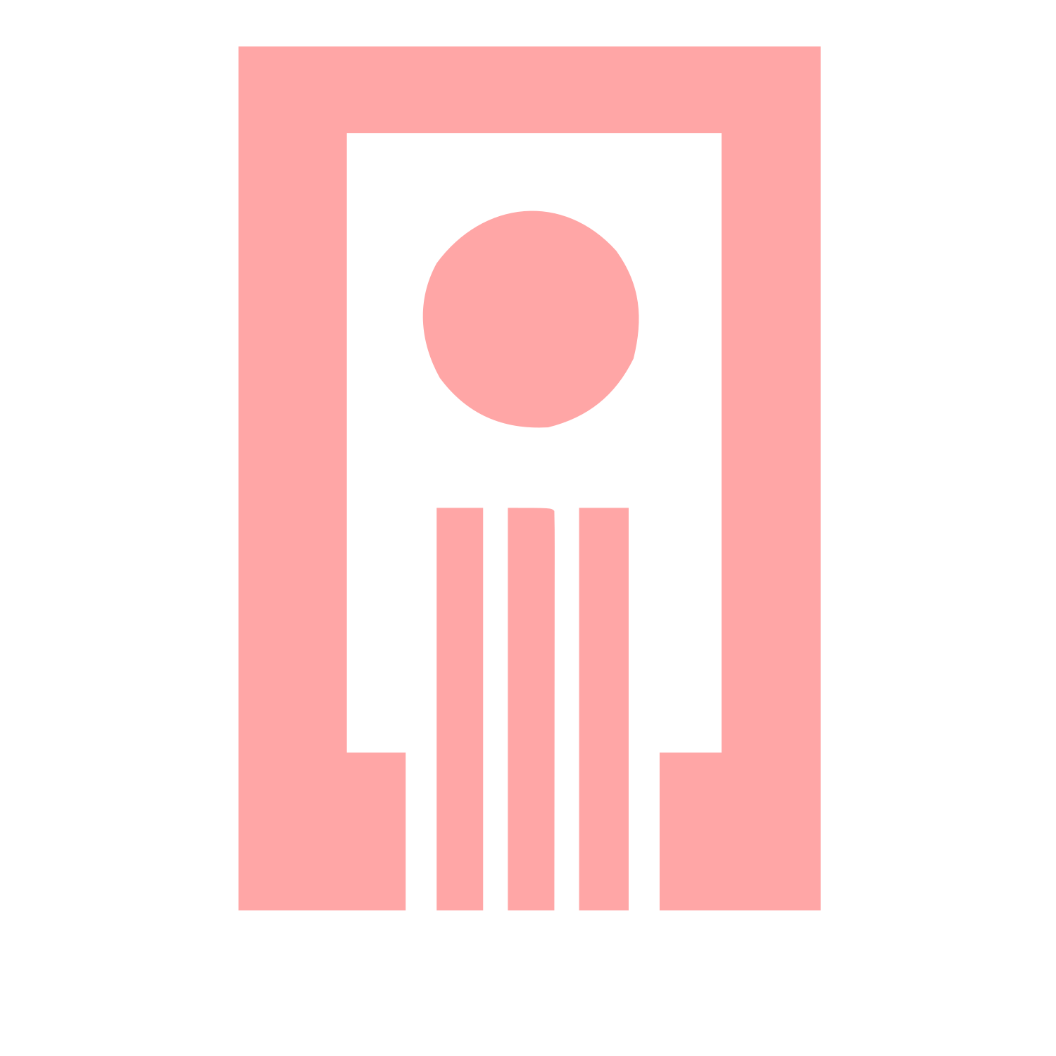 Brutalist Incense Holder Logo #ffa6a6