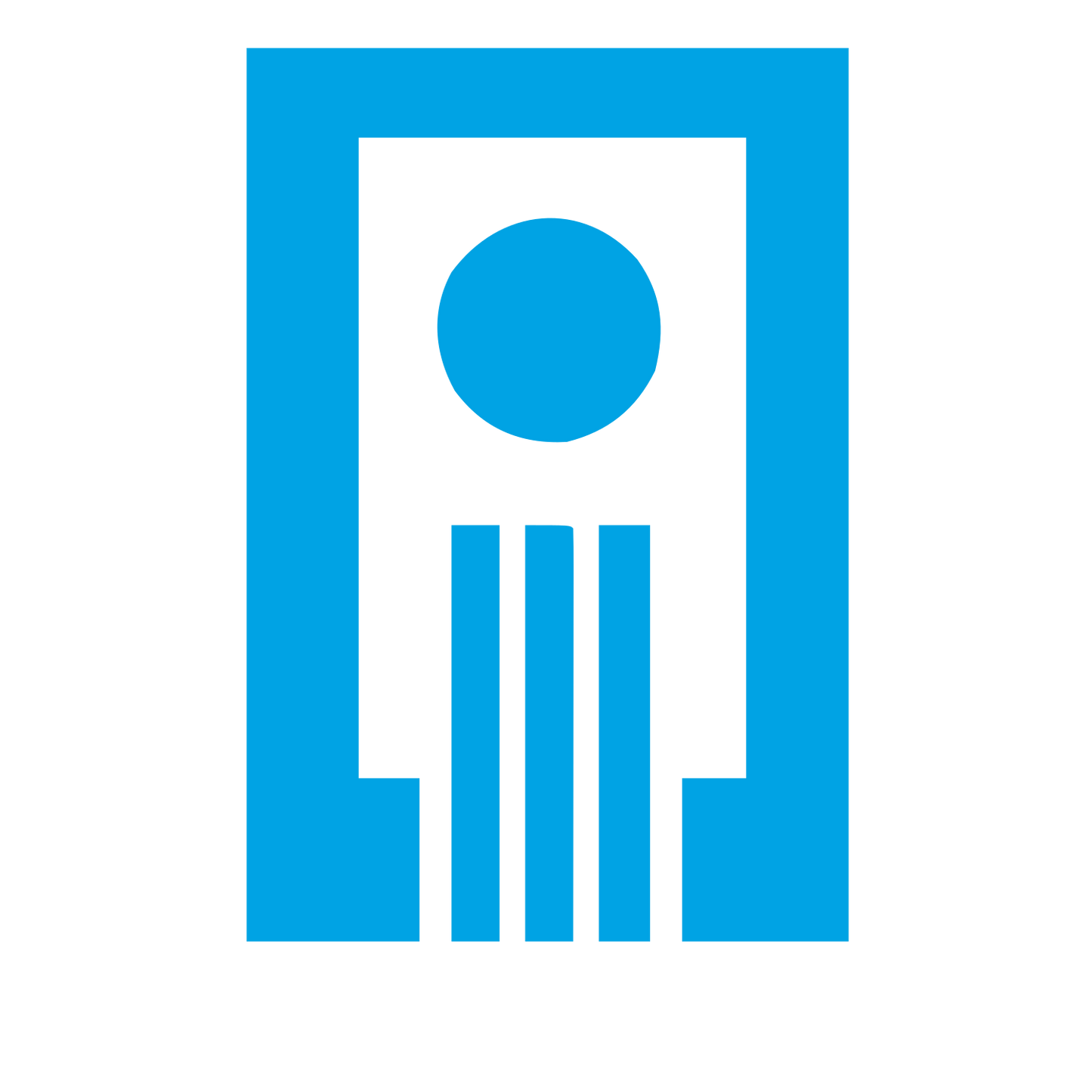 Brutalist Incense Holder Logo #00a3e4