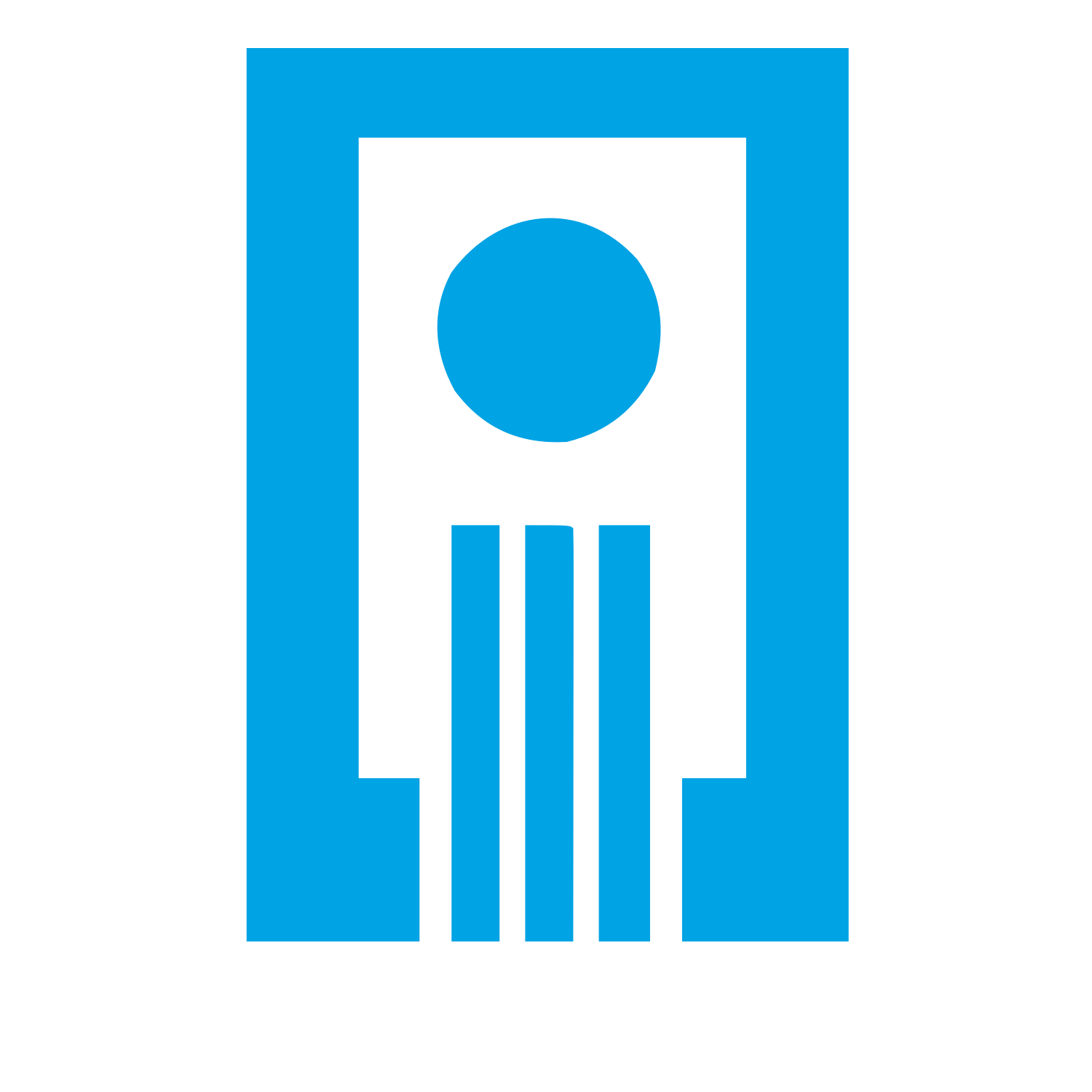 Brutalist Incense Holder Logo #00a3e4