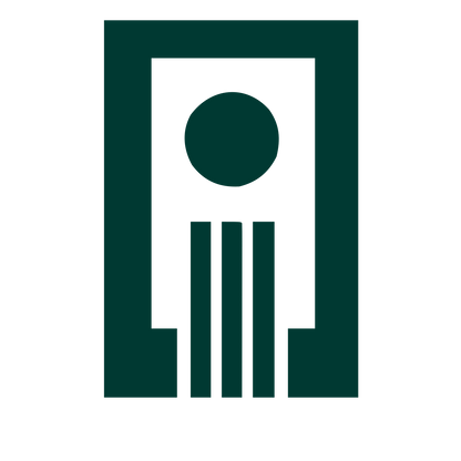 Brutalist Incense Holder Logo #003932