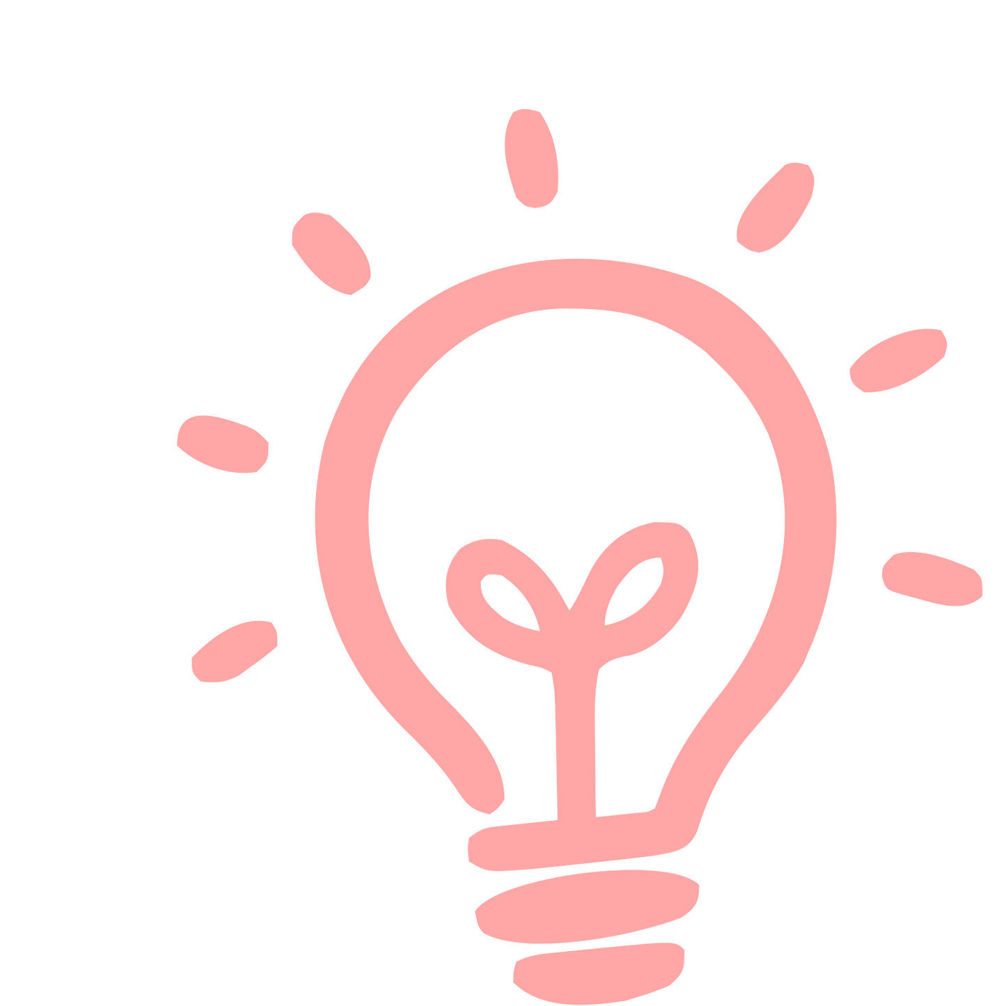 Hand-Drawn Light Bulb Logo #ffa6a6