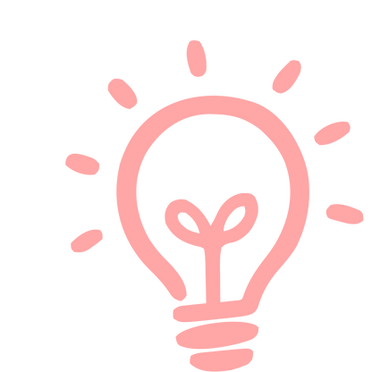 Hand-Drawn Light Bulb Logo #ffa6a6