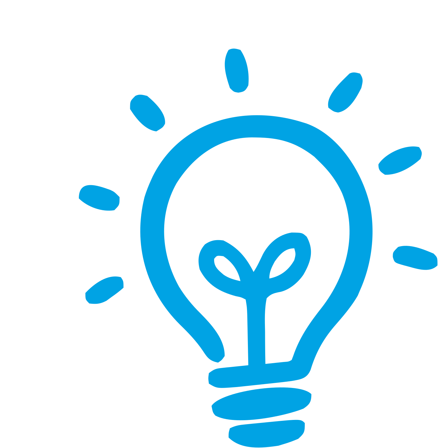 Hand-Drawn Light Bulb Logo #00a3e4
