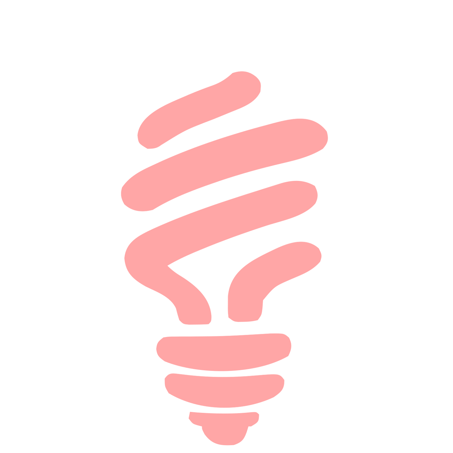 Hand-Drawn CFL Bulb Logo #ffa6a6