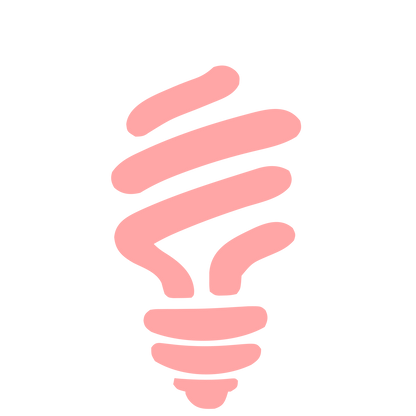 Hand-Drawn CFL Bulb Logo #ffa6a6