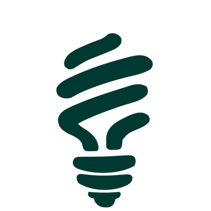 Hand-Drawn CFL Bulb Logo #003932