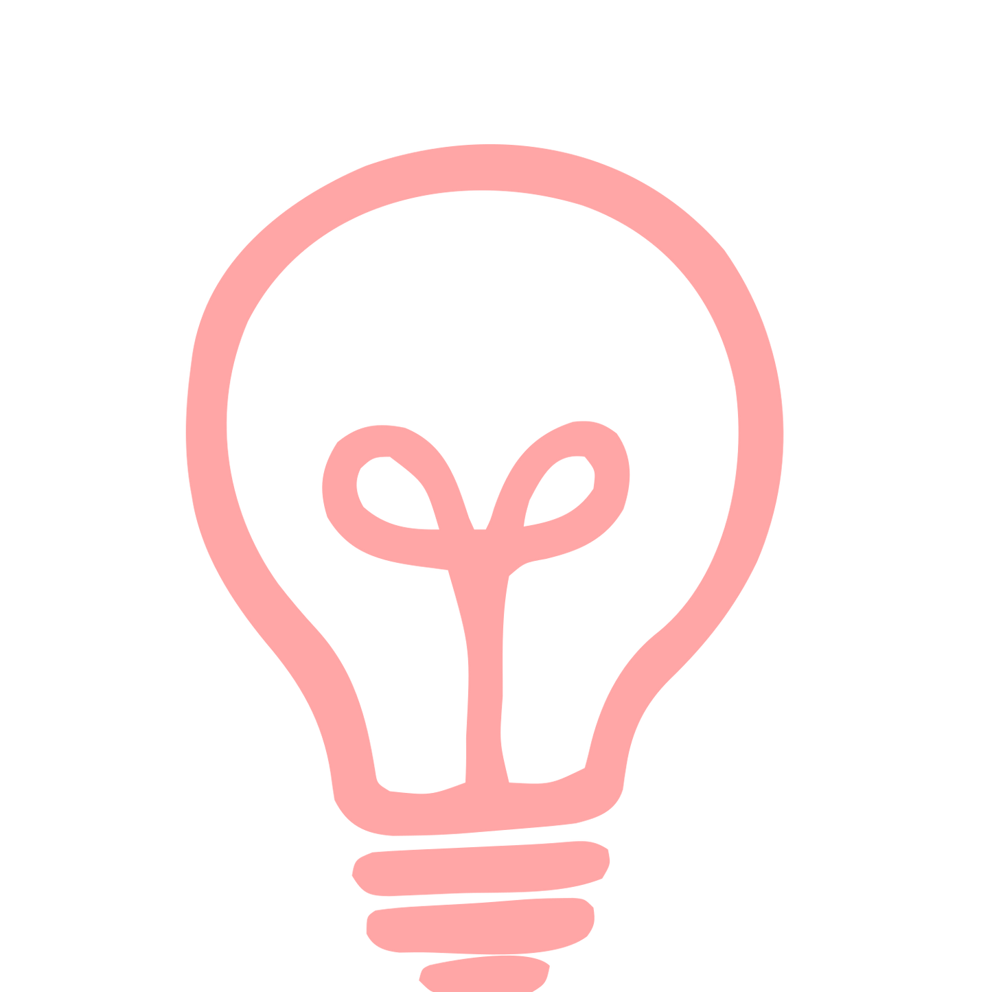 Hand-Drawn Light Bulb Logo #ffa6a6
