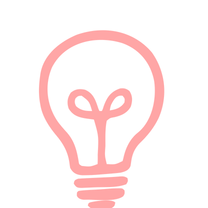 Hand-Drawn Light Bulb Logo #ffa6a6
