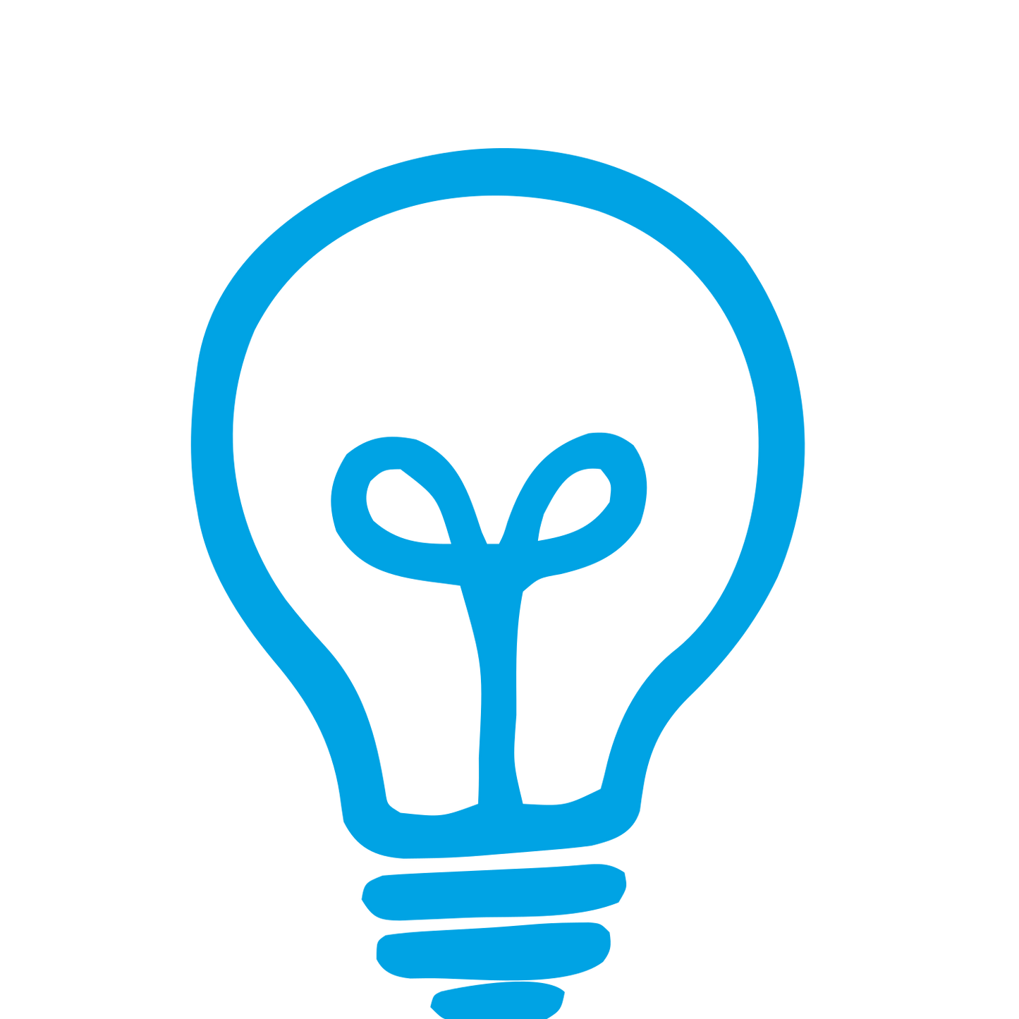 Hand-Drawn Light Bulb Logo #00a3e4