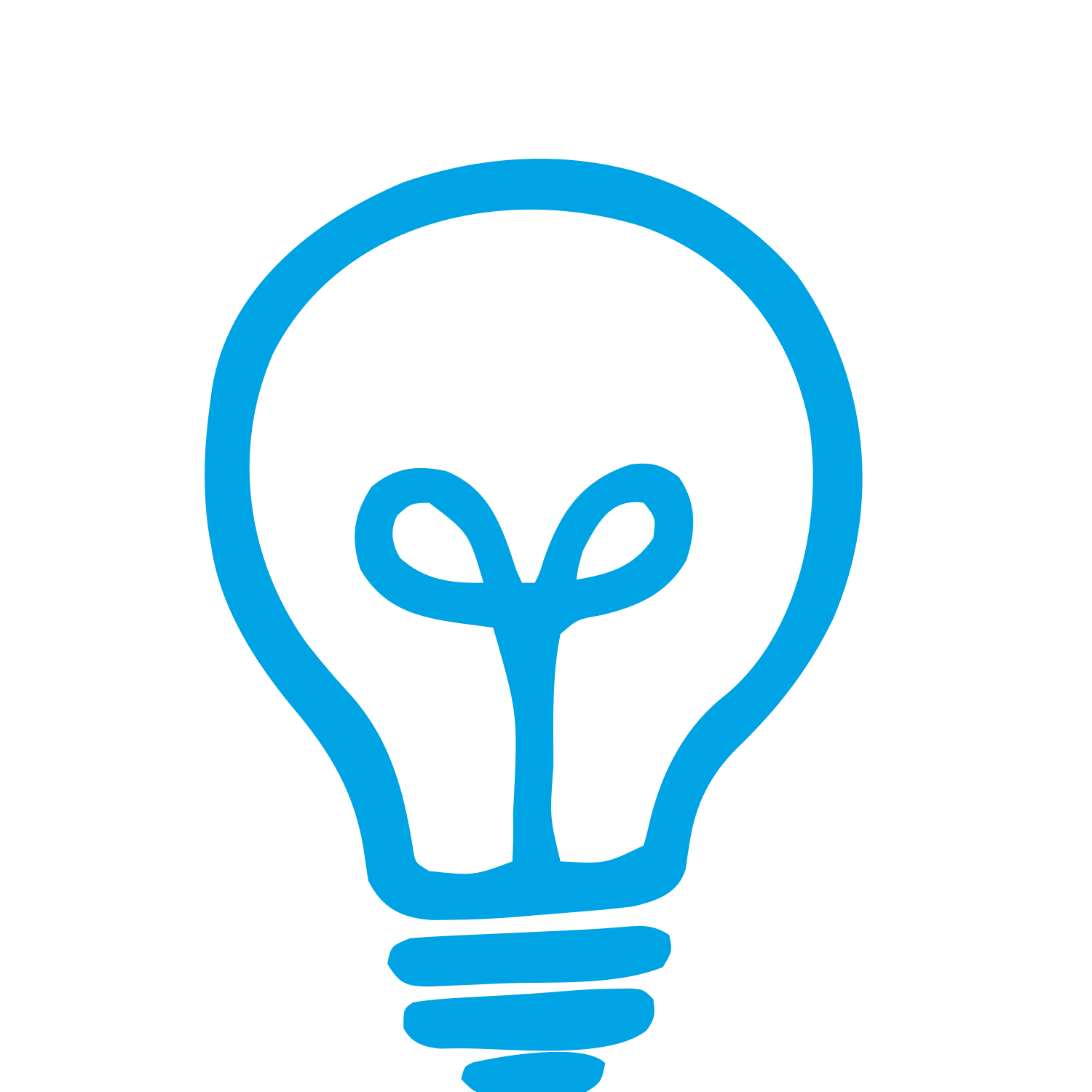 Hand-Drawn Light Bulb Logo #00a3e4