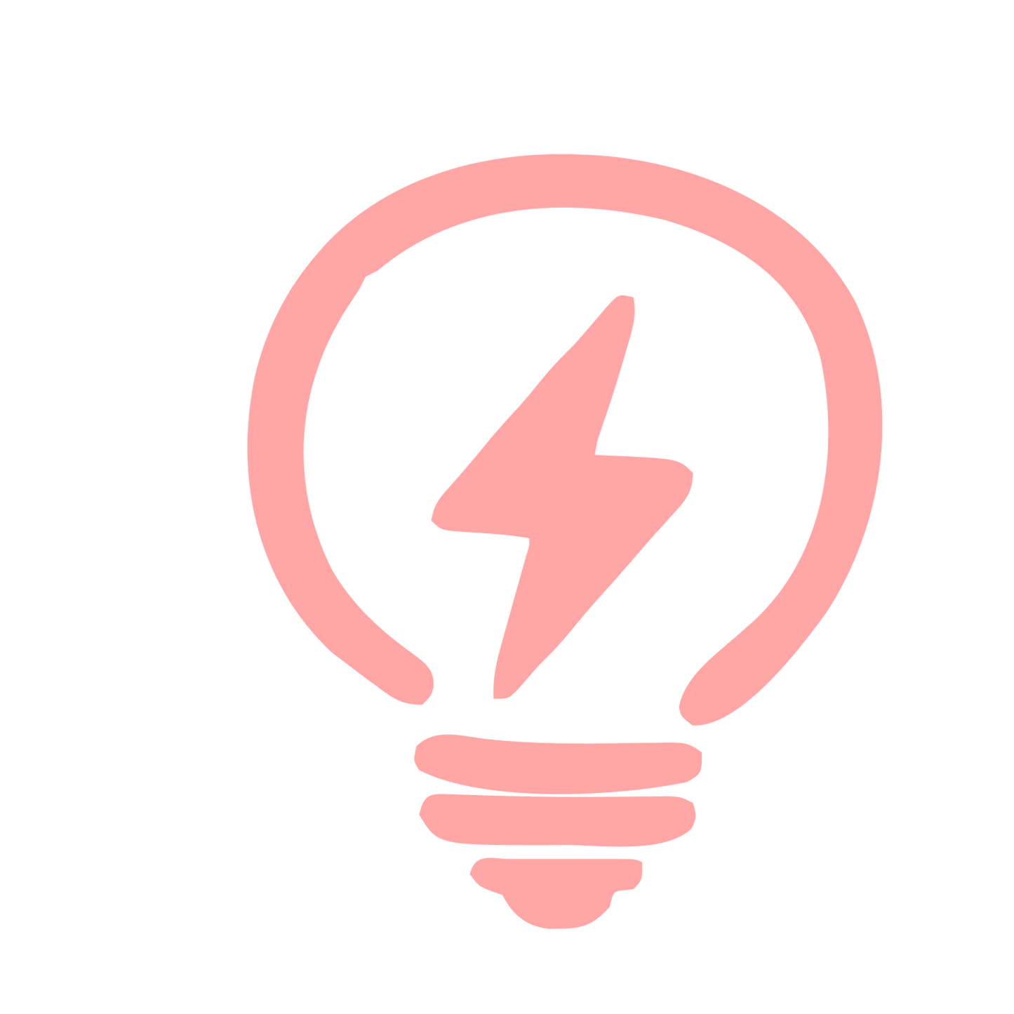 Hand-Drawn Light Bulb Logo #ffa6a6