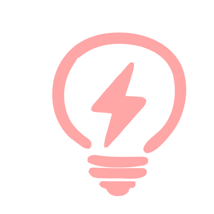 Hand-Drawn Light Bulb Logo #ffa6a6