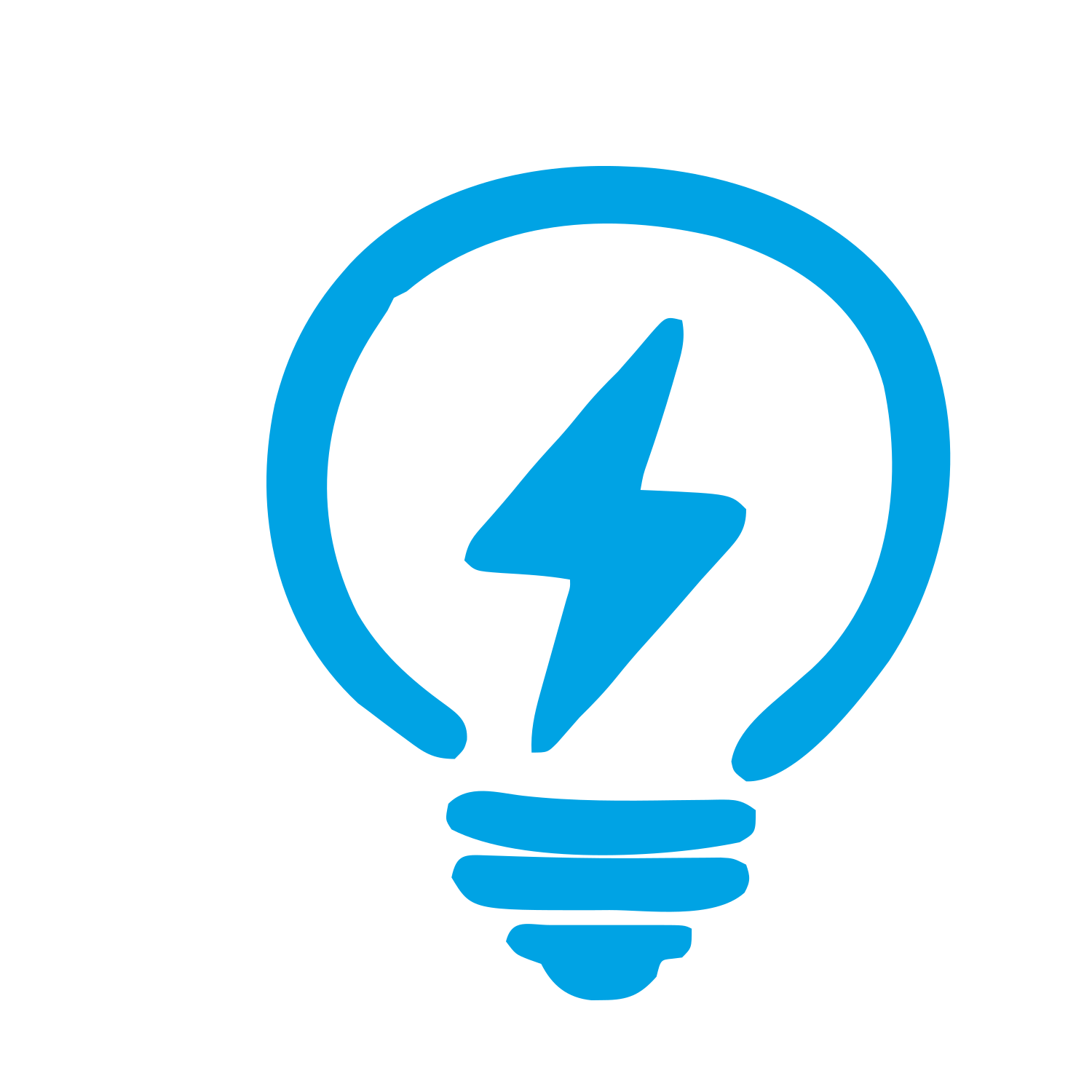 Hand-Drawn Light Bulb Logo #00a3e4