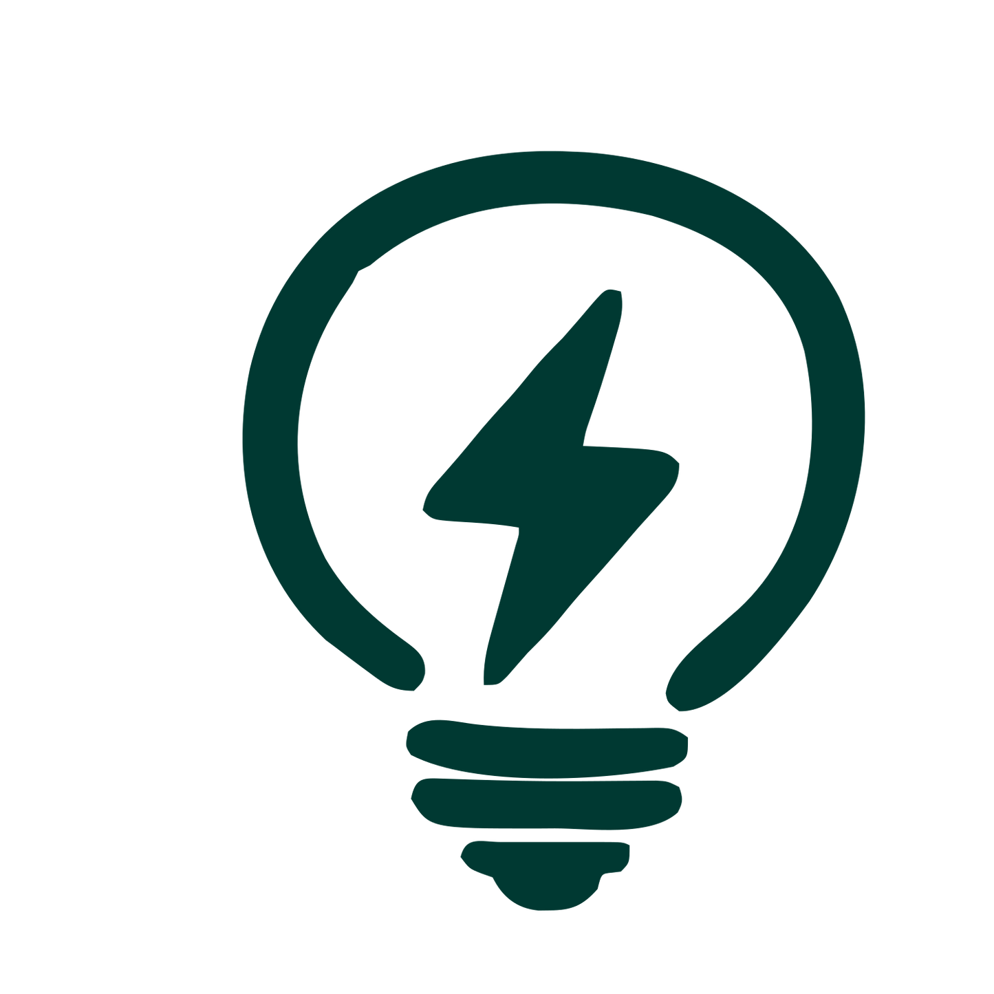Hand-Drawn Light Bulb Logo #003932