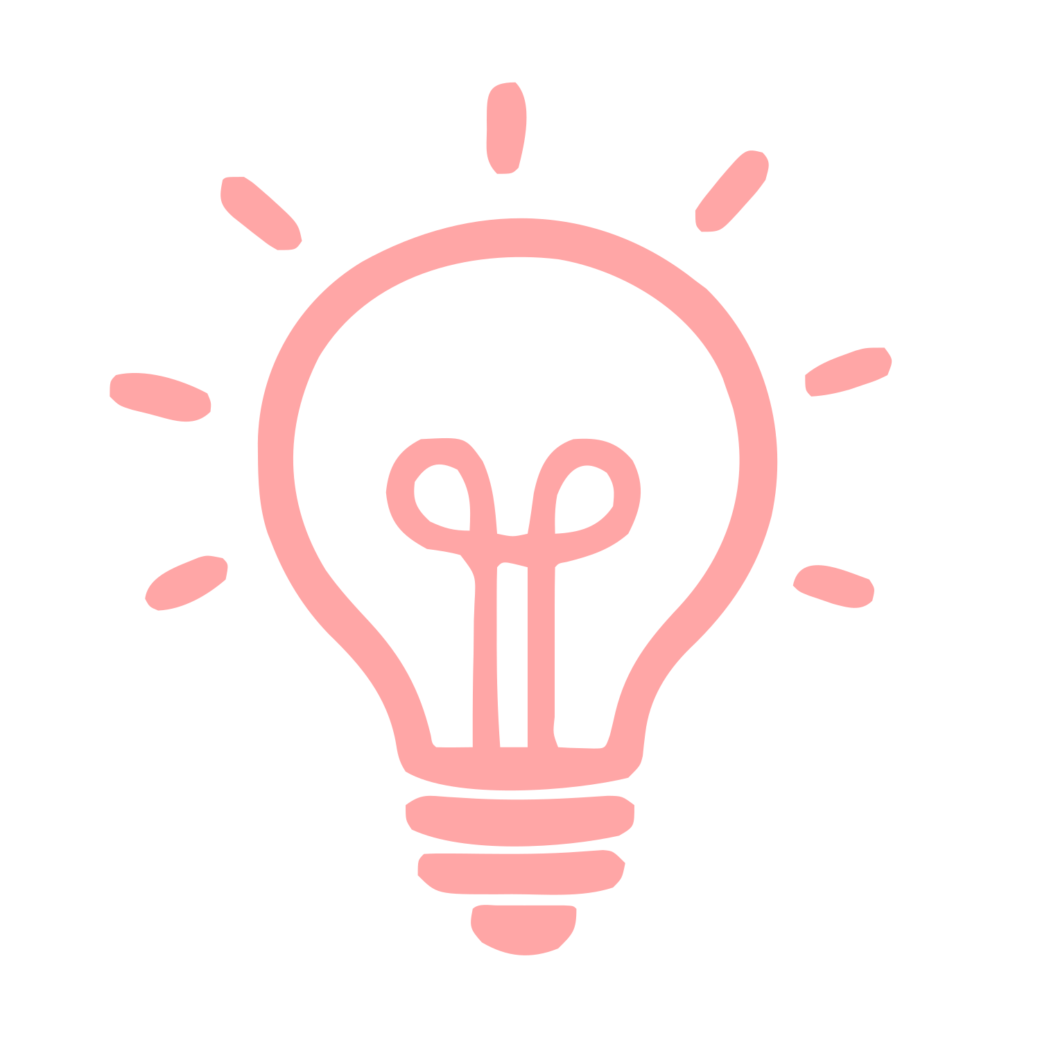 Hand-Drawn Light Bulb Logo #ffa6a6