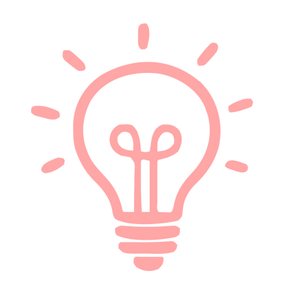 Hand-Drawn Light Bulb Logo #ffa6a6