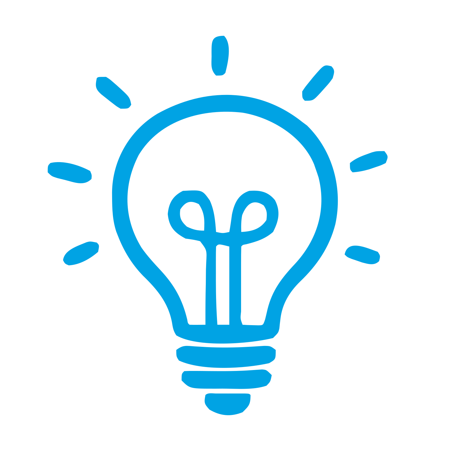 Hand-Drawn Light Bulb Logo #00a3e4