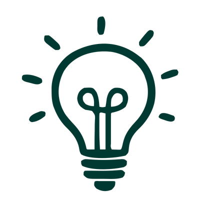 Hand-Drawn Light Bulb Logo #003932