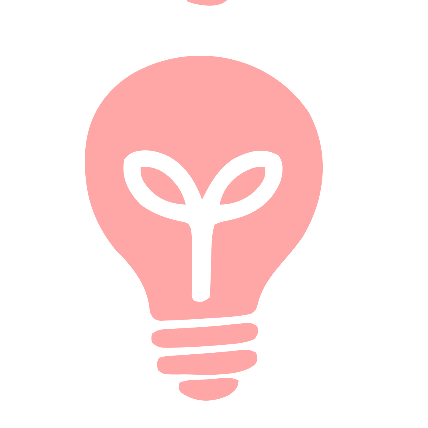 Plant Bulb Idea Logo #ffa6a6