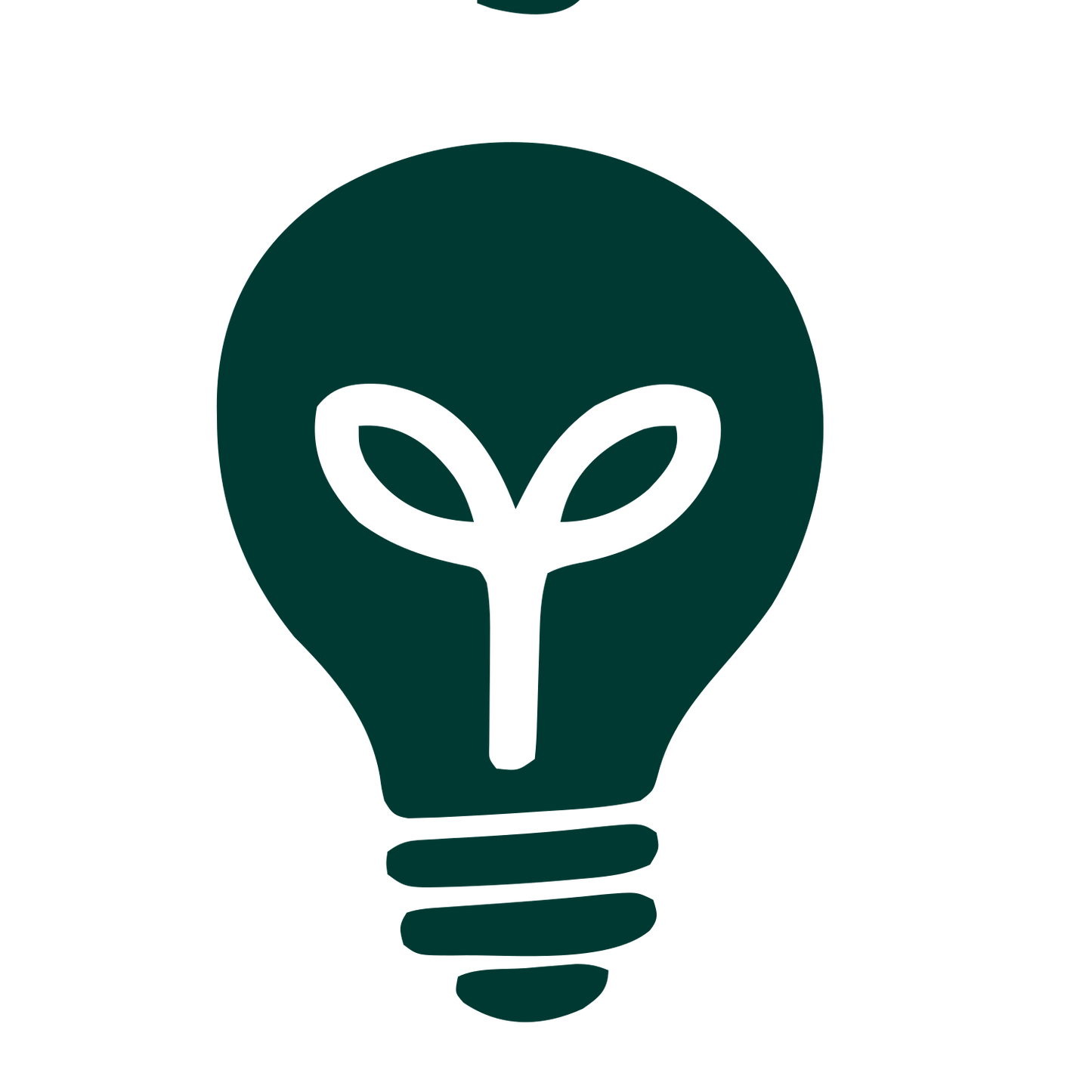 Plant Bulb Idea Logo #003932