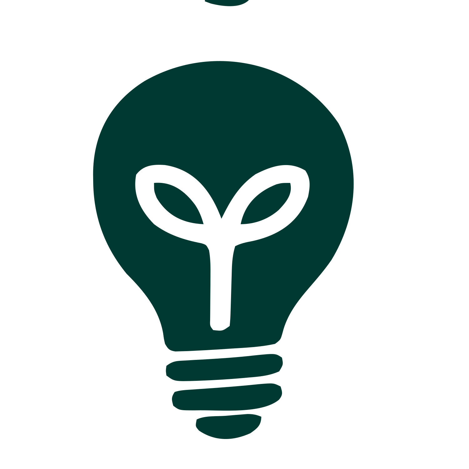 Plant Bulb Idea Logo #003932