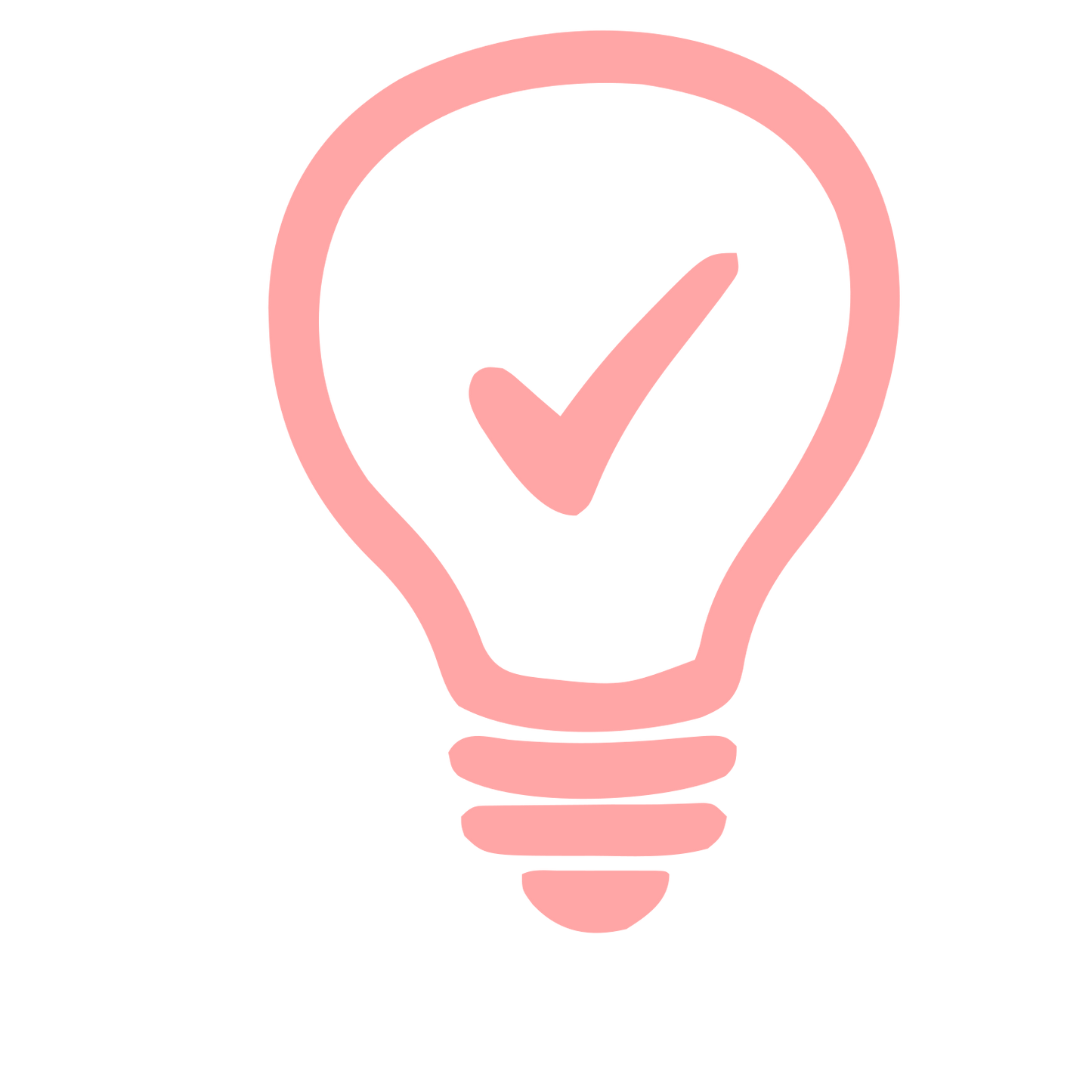 Hand-Drawn Bulb Check Logo #ffa6a6