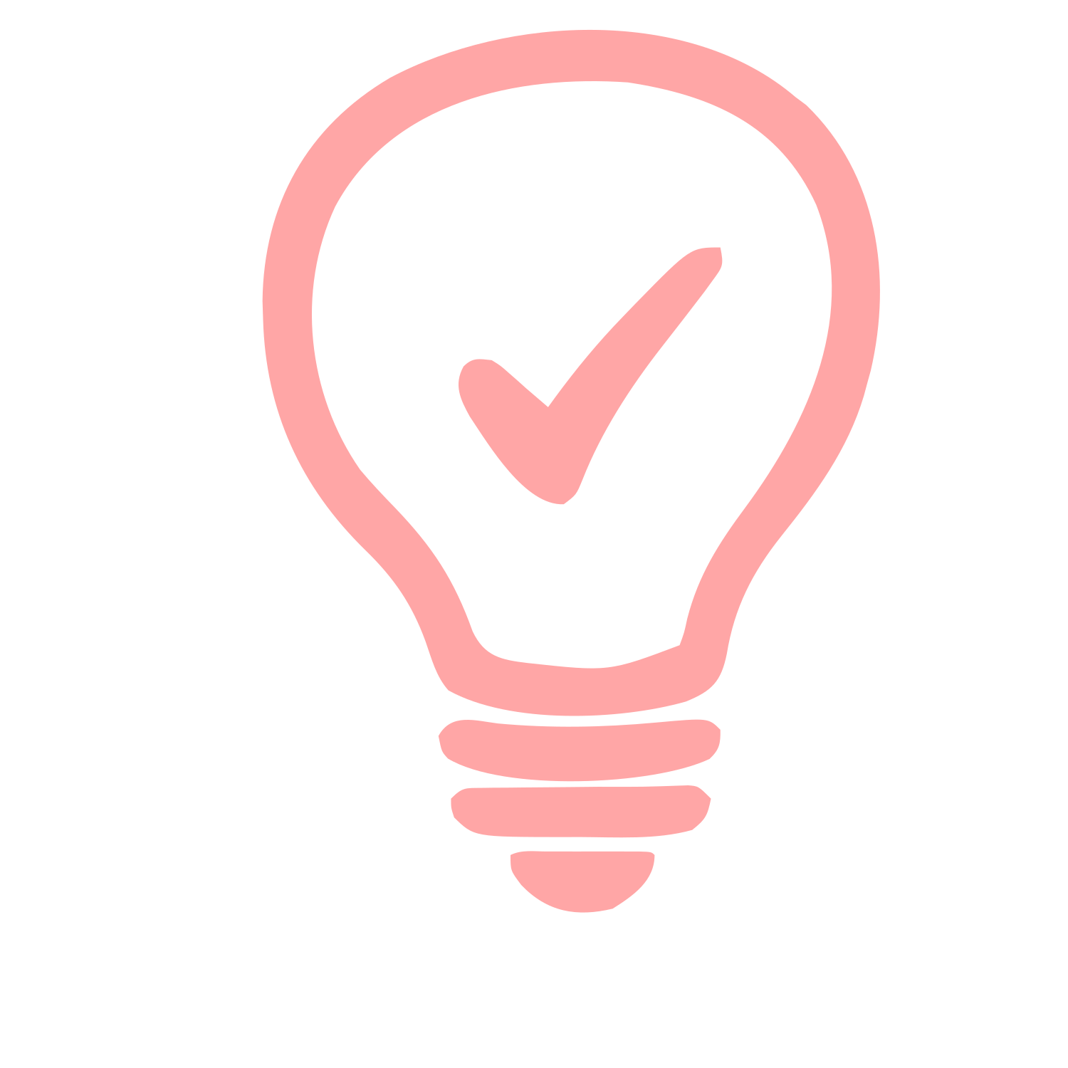 Hand-Drawn Bulb Check Logo #ffa6a6