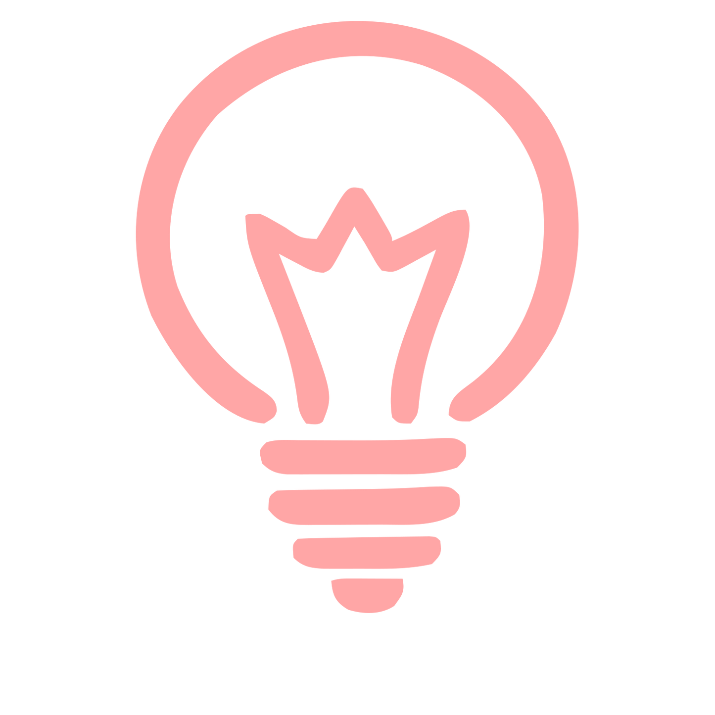Hand-Drawn Light Bulb Logo #ffa6a6