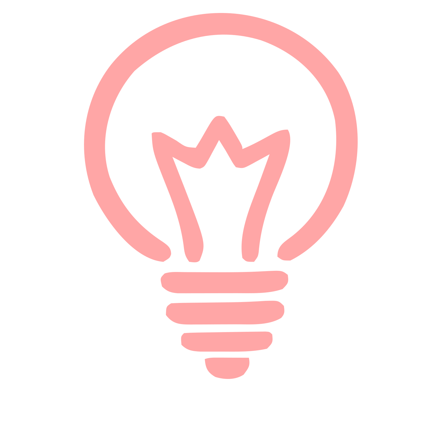 Hand-Drawn Light Bulb Logo #ffa6a6