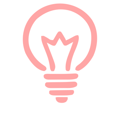 Hand-Drawn Light Bulb Logo #ffa6a6