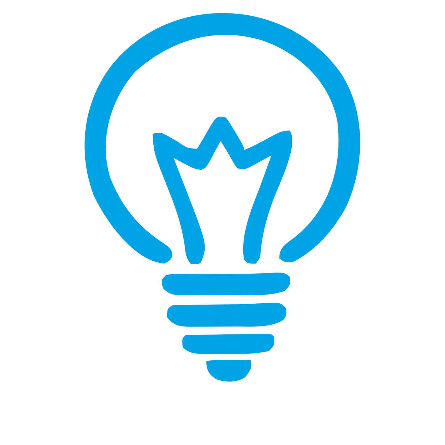 Hand-Drawn Light Bulb Logo #00a3e4