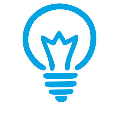 Hand-Drawn Light Bulb Logo #00a3e4