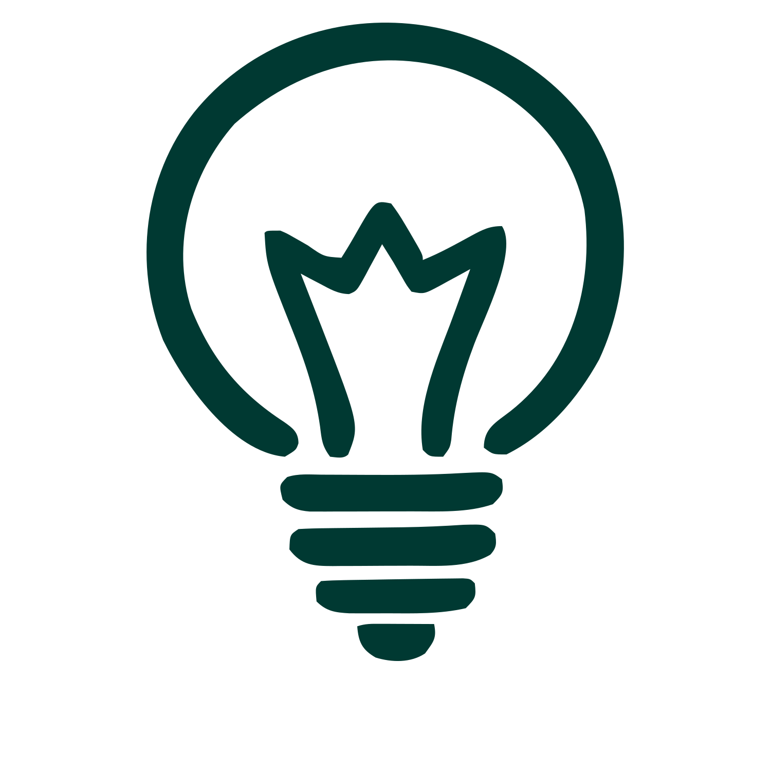 Hand-Drawn Light Bulb Logo #003932