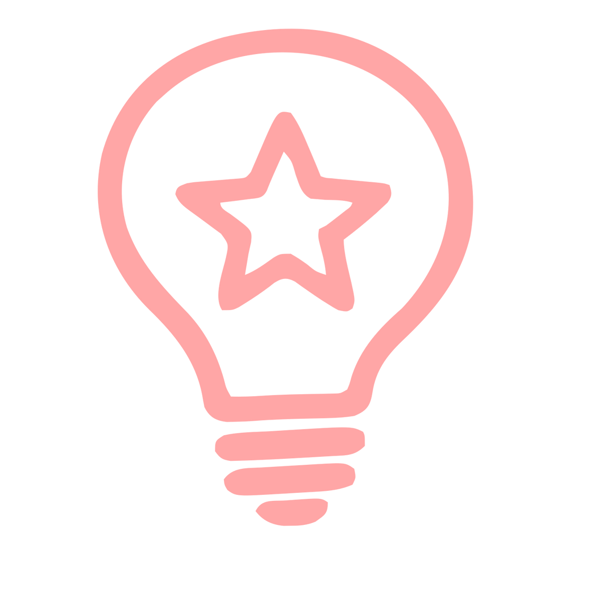 Star Light Bulb Logo #ffa6a6