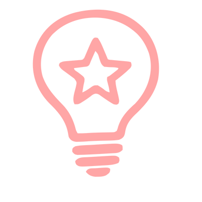 Star Light Bulb Logo #ffa6a6