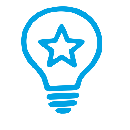 Star Light Bulb Logo #00a3e4