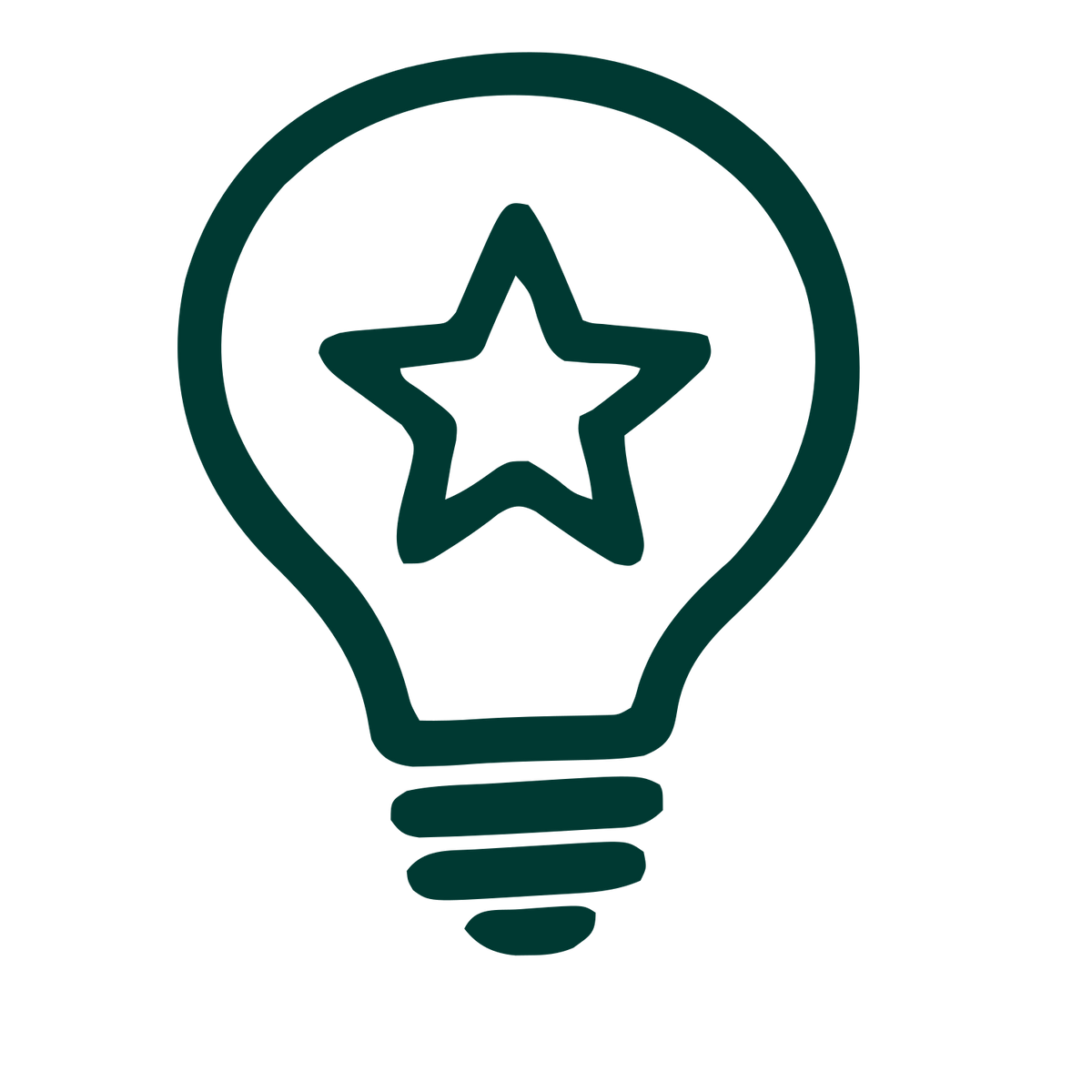 Star Light Bulb Logo #003932